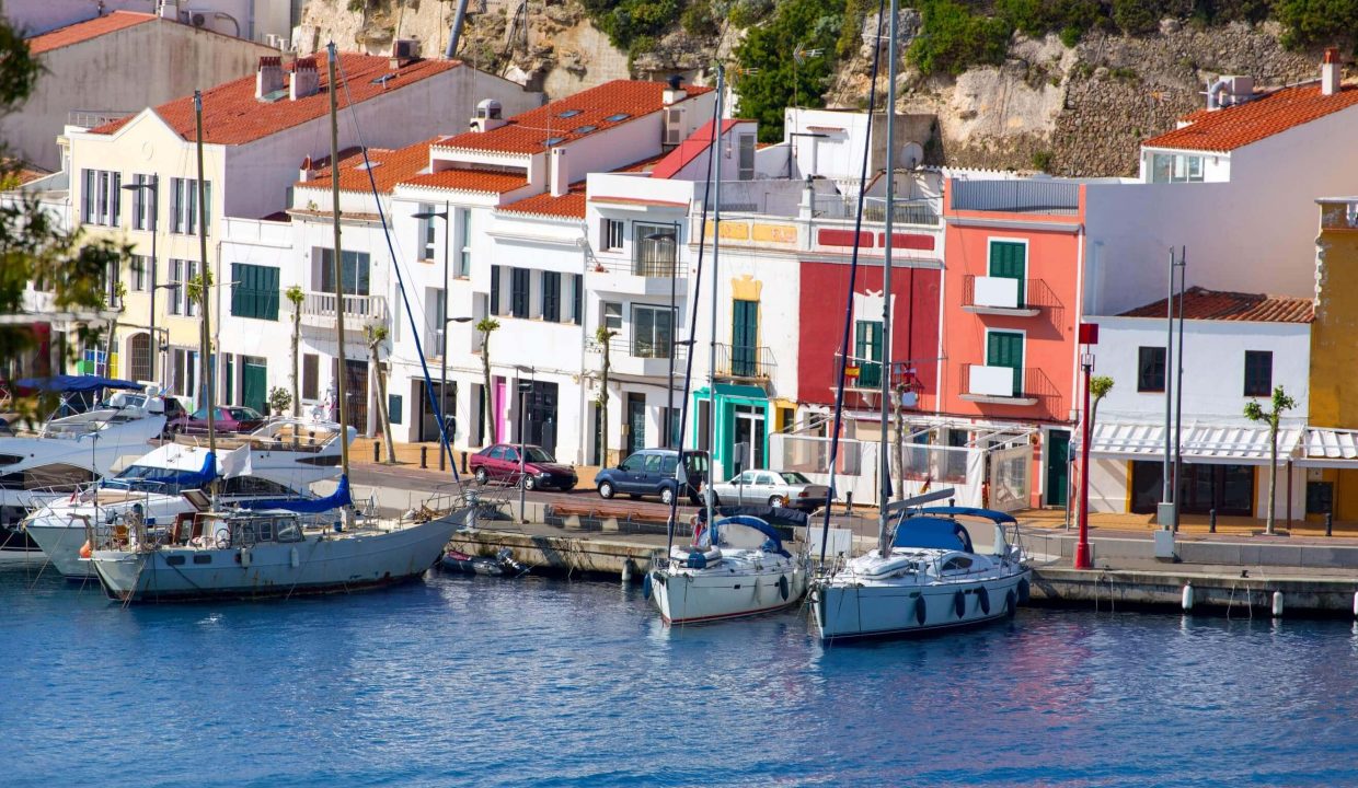 properties along the port of mahon menorca