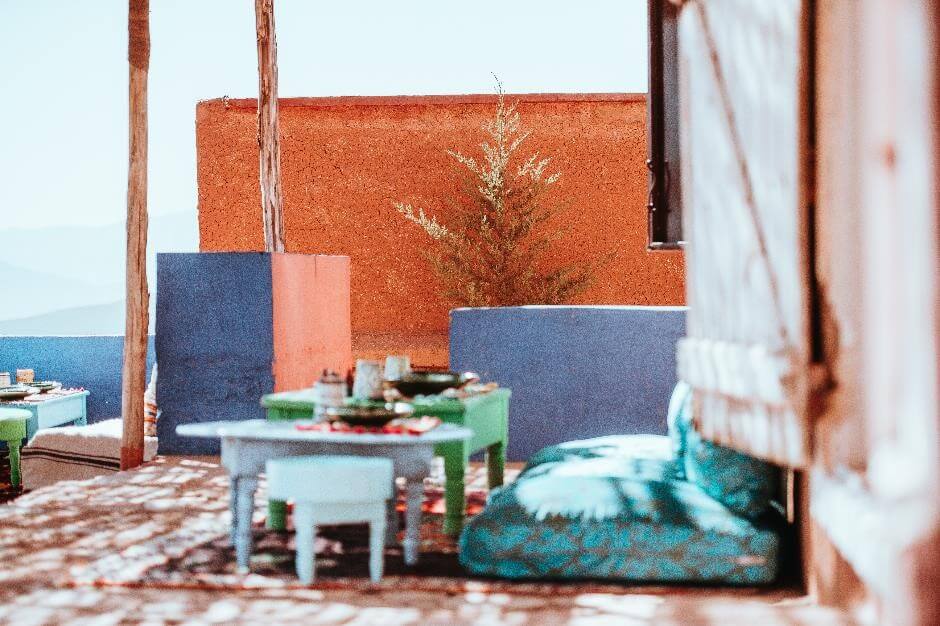 furniture at a holiday home in menorca